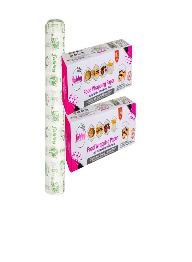 Fabby Food Wrapping Paper | Multipurpose Paper | Breathable & Plastic Free I Wrap Roti, Parantha, Sandwich, Rolls, Burgers & Many More ! Keeps Food Fresh 1KG (Pack of 2) - Image 1